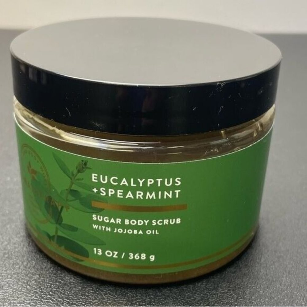 1-BATH & BODY WORKS AROMATHERAPY  EUCALYPTUS + SPEARMINT  SUGAR BODY SCRUB